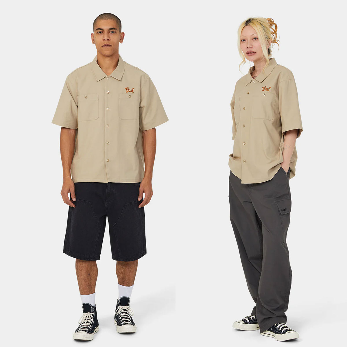 huf | FANTASIES WORK SHIRT��BU00267��