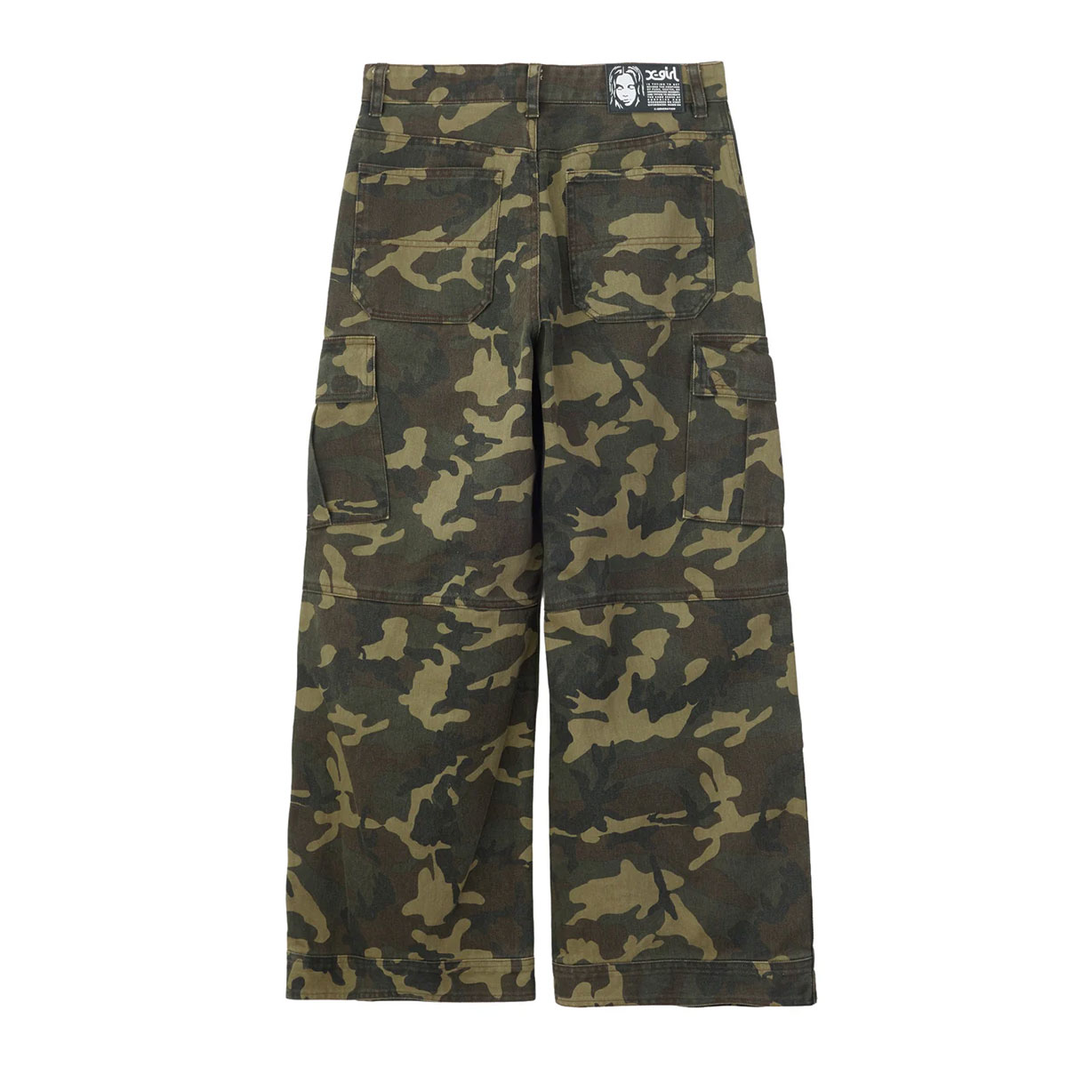 X-GIRL  | FADED WIDE LEG FLARE CARGO PANTS��105263031011��