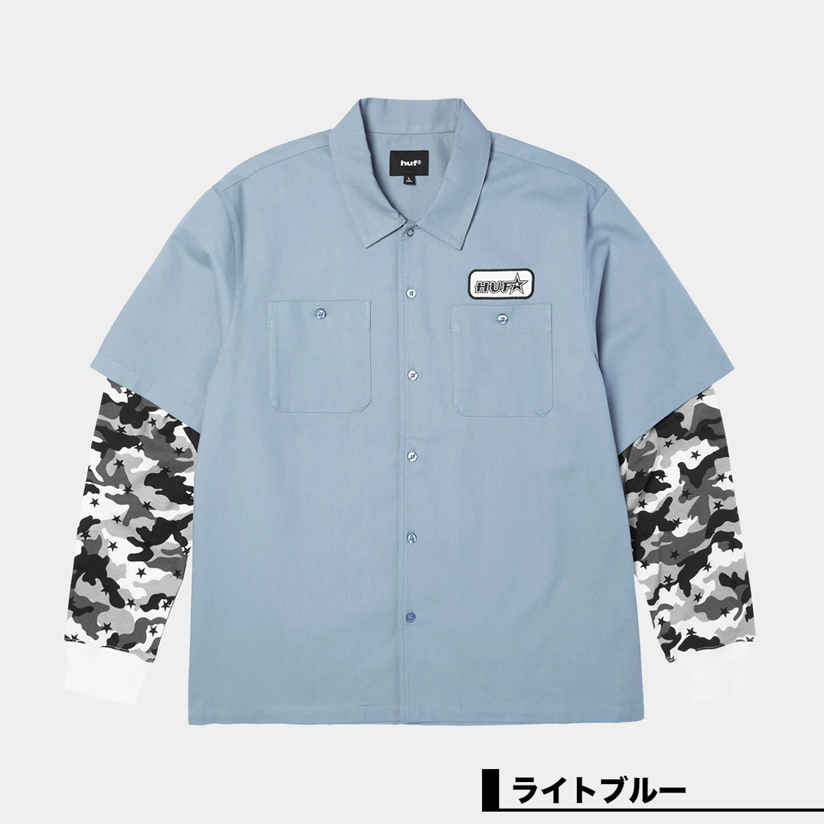 HUF  | SHADOWS LS WORK SHIRT��BU00288��