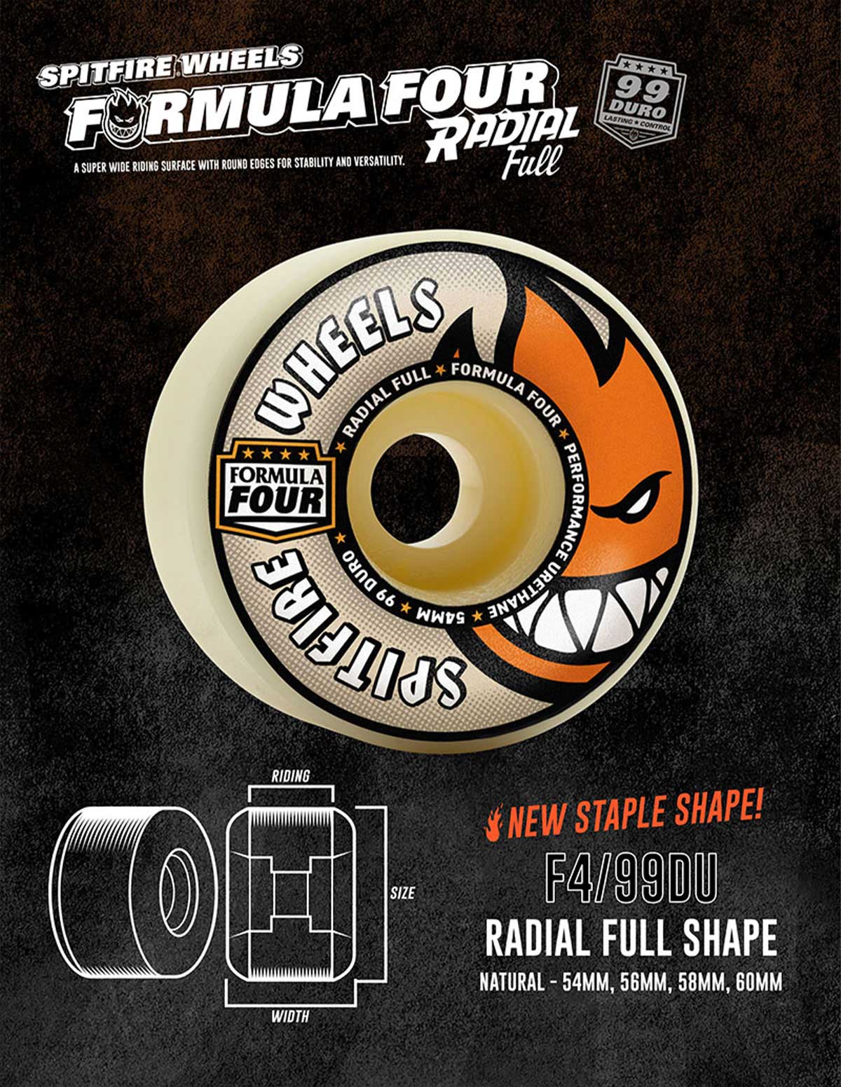 SPITFIRE WHEELS | Formula Four Radial Full Team Colours 99du 58mm��21110388858��