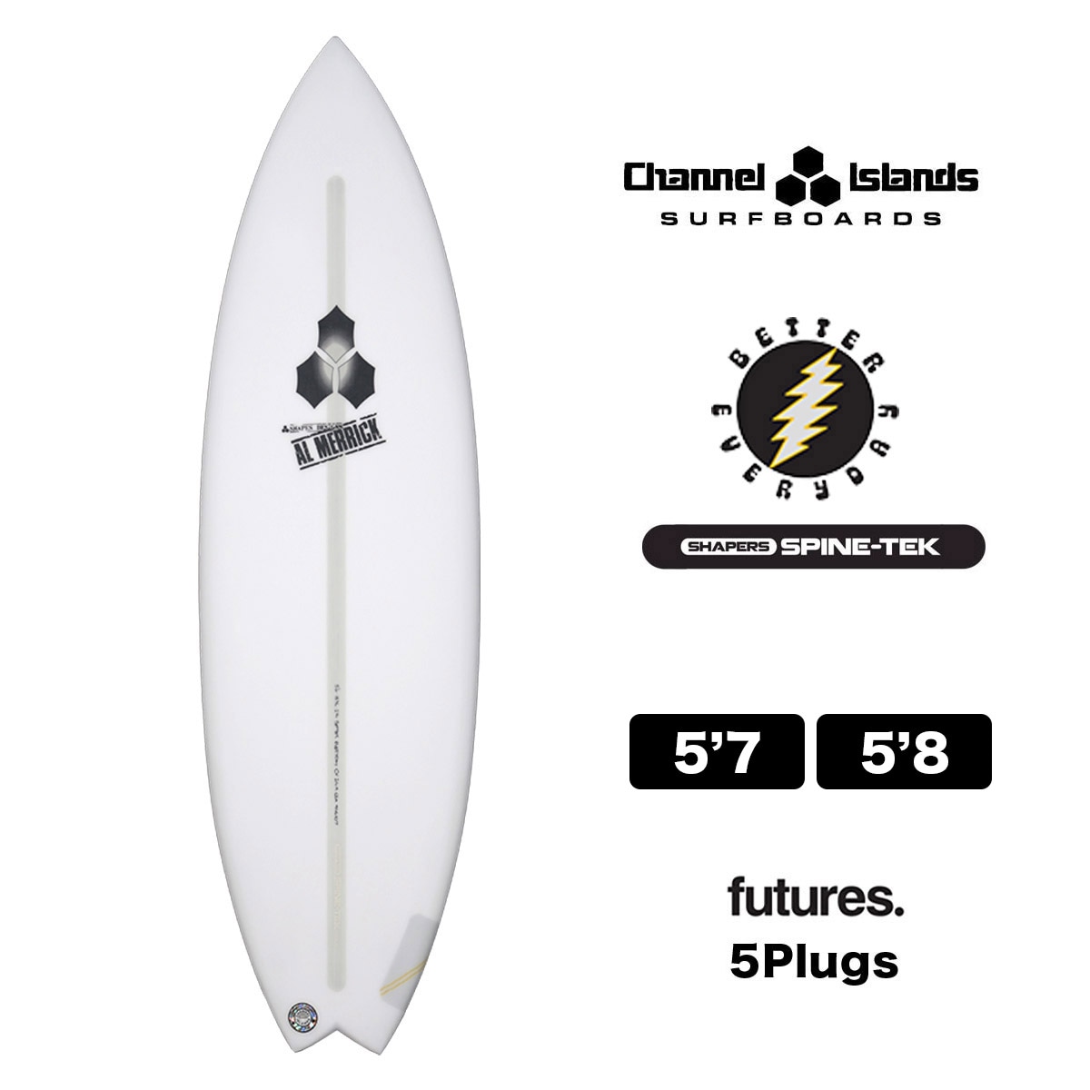 �ڥ�����ۥ���ͥ륢����� �����եܡ��� �٥������֥�ǡ� ���ѥ���ƥå� ���硼�ȥܡ��� 5.7 5.8 ������å� futures �����ե��� 5plugs �����ͥ� �͵���ǥ� Channel Islands surfboard | BETTER EVERYDAY SPINETEK 5'7 5'8��EPS��