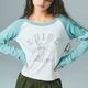 X-girl  | ANGEL AND LOGO RAGLAN L/S BABY TEE��105261013003��