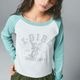 X-girl  | ANGEL AND LOGO RAGLAN L/S BABY TEE��105261013003��