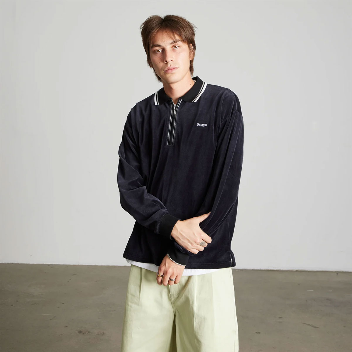 HUF  | PARKER VELOUR LS POLO��KN00609��