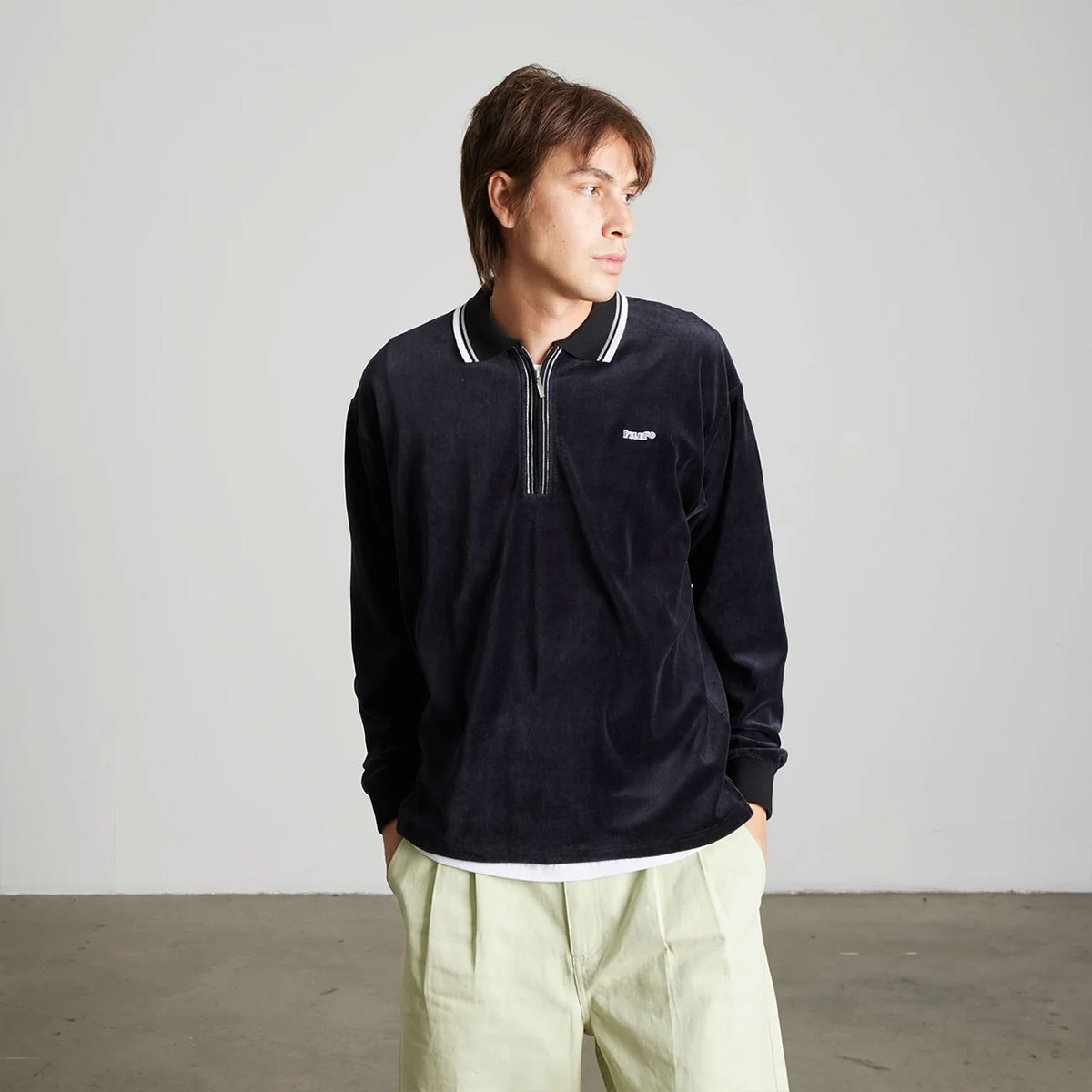 HUF  | PARKER VELOUR LS POLO��KN00609��