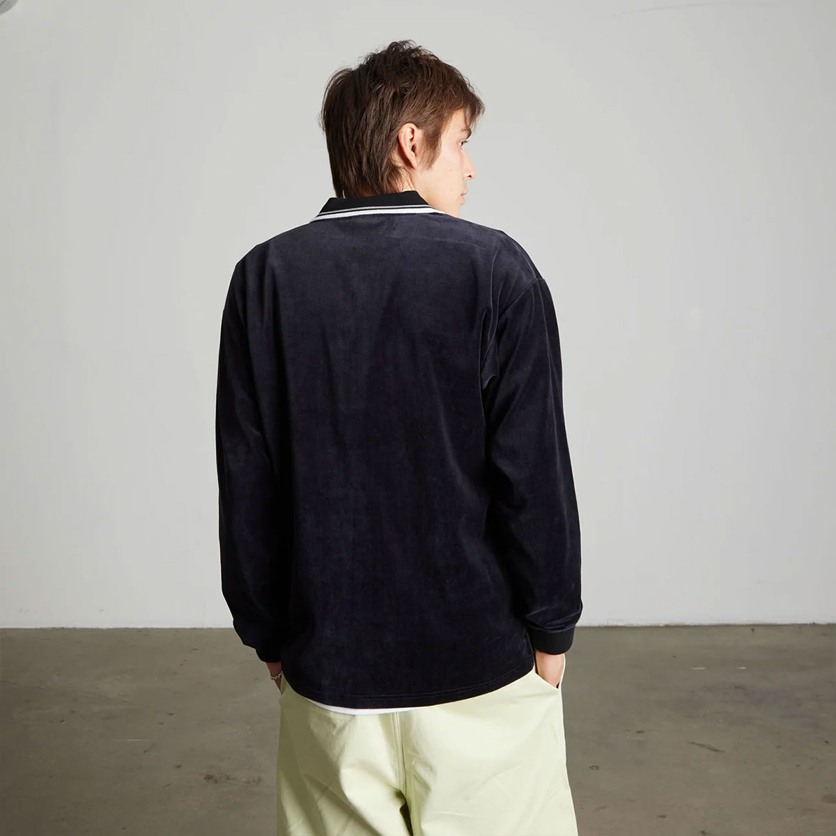 HUF  | PARKER VELOUR LS POLO��KN00609��