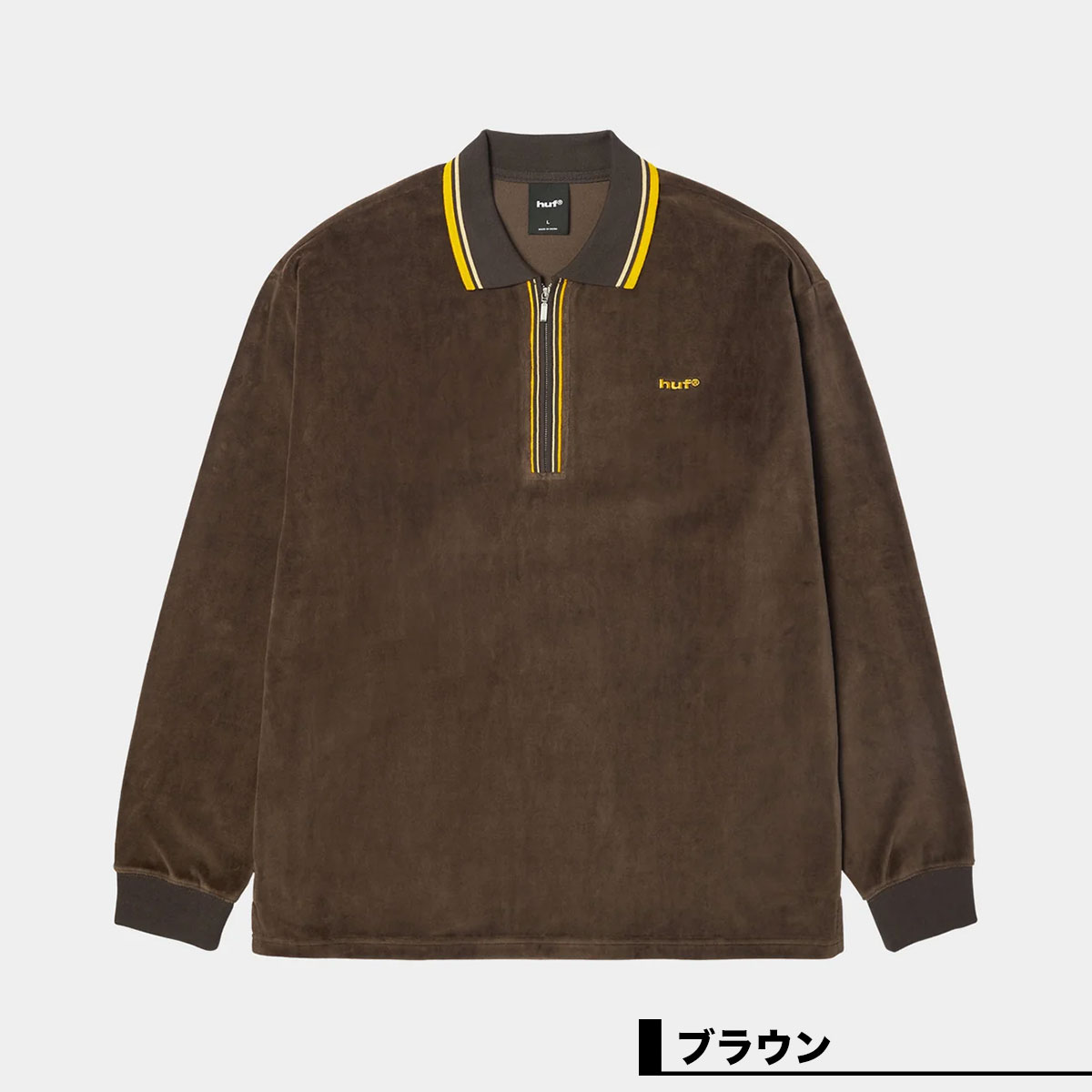 HUF  | PARKER VELOUR LS POLO��KN00609��