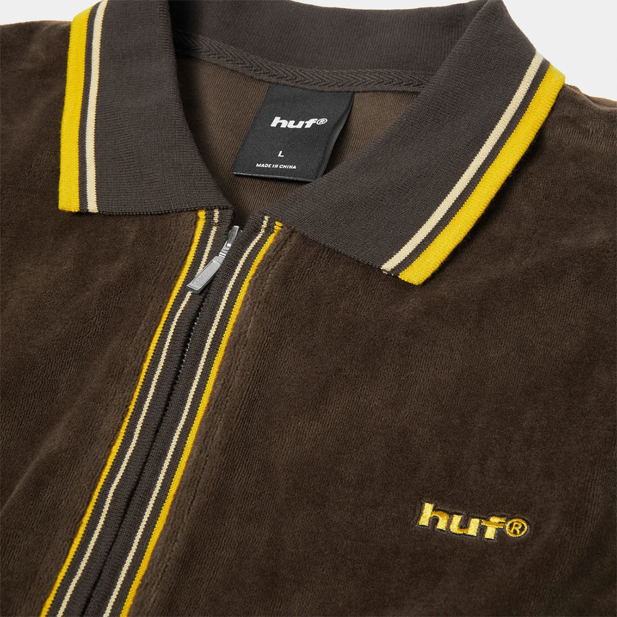 HUF  | PARKER VELOUR LS POLO��KN00609��