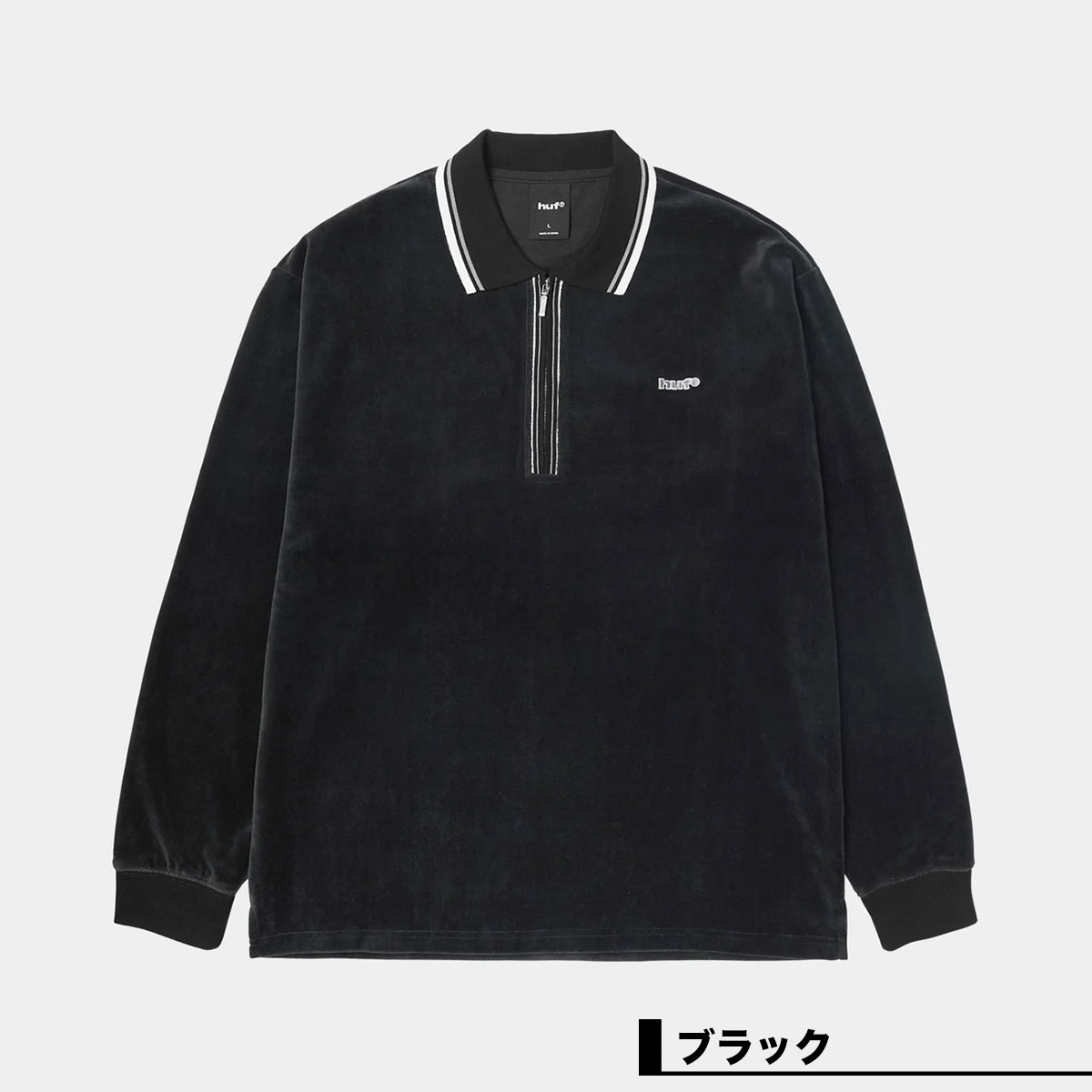HUF  | PARKER VELOUR LS POLO��KN00609��