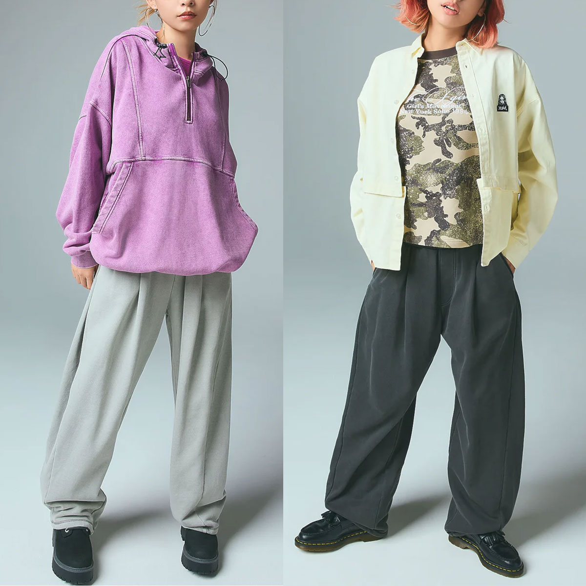 X-girl | PIGMENT DYED SCRIPT LOGO SWEATPANTS��105261031001��