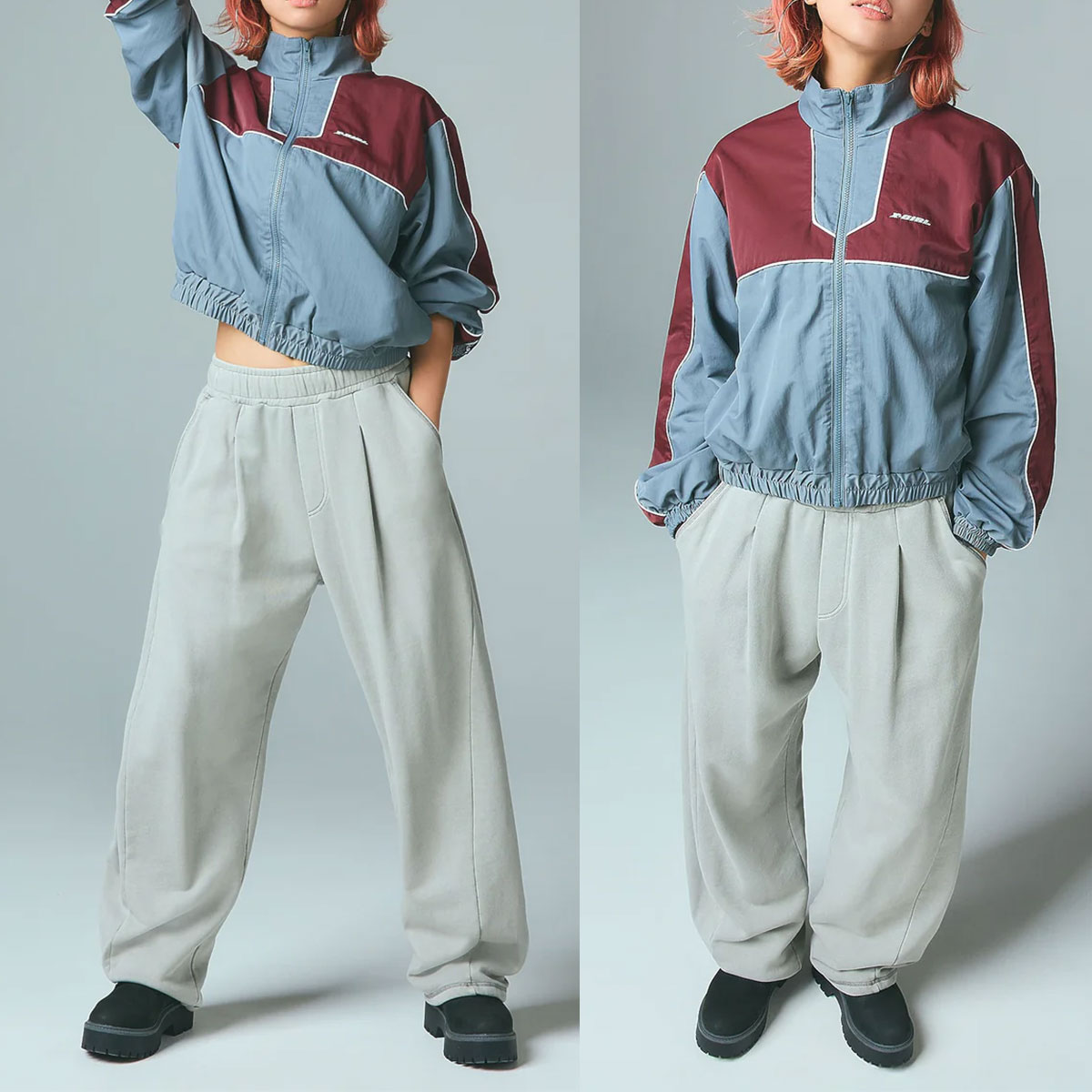 X-girl | PIGMENT DYED SCRIPT LOGO SWEATPANTS��105261031001��