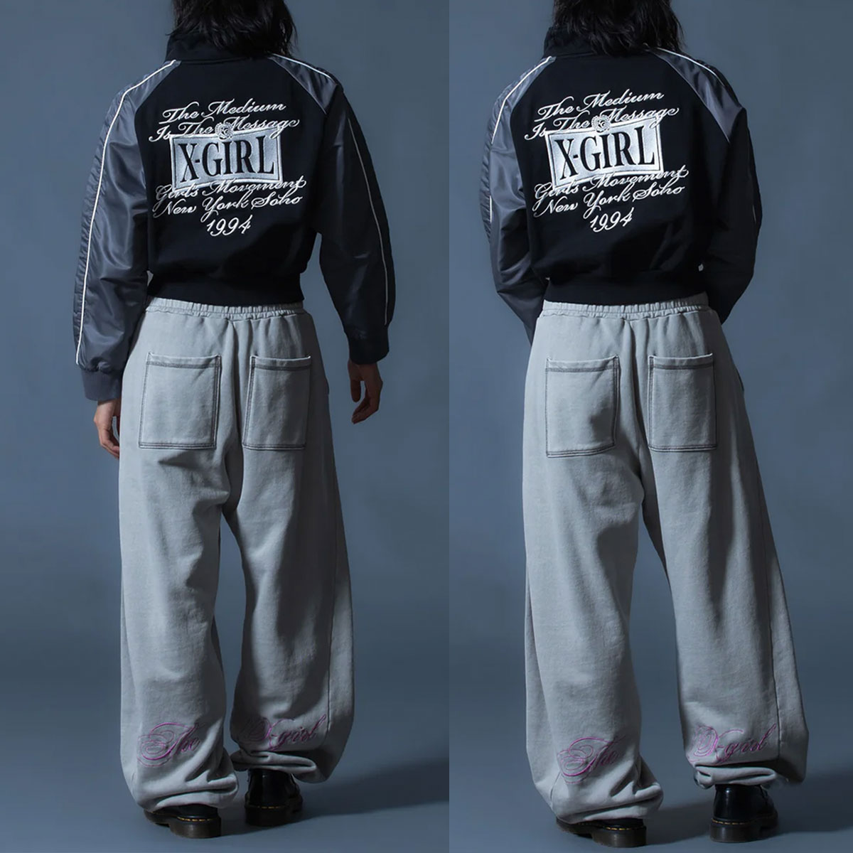 X-girl | PIGMENT DYED SCRIPT LOGO SWEATPANTS��105261031001��