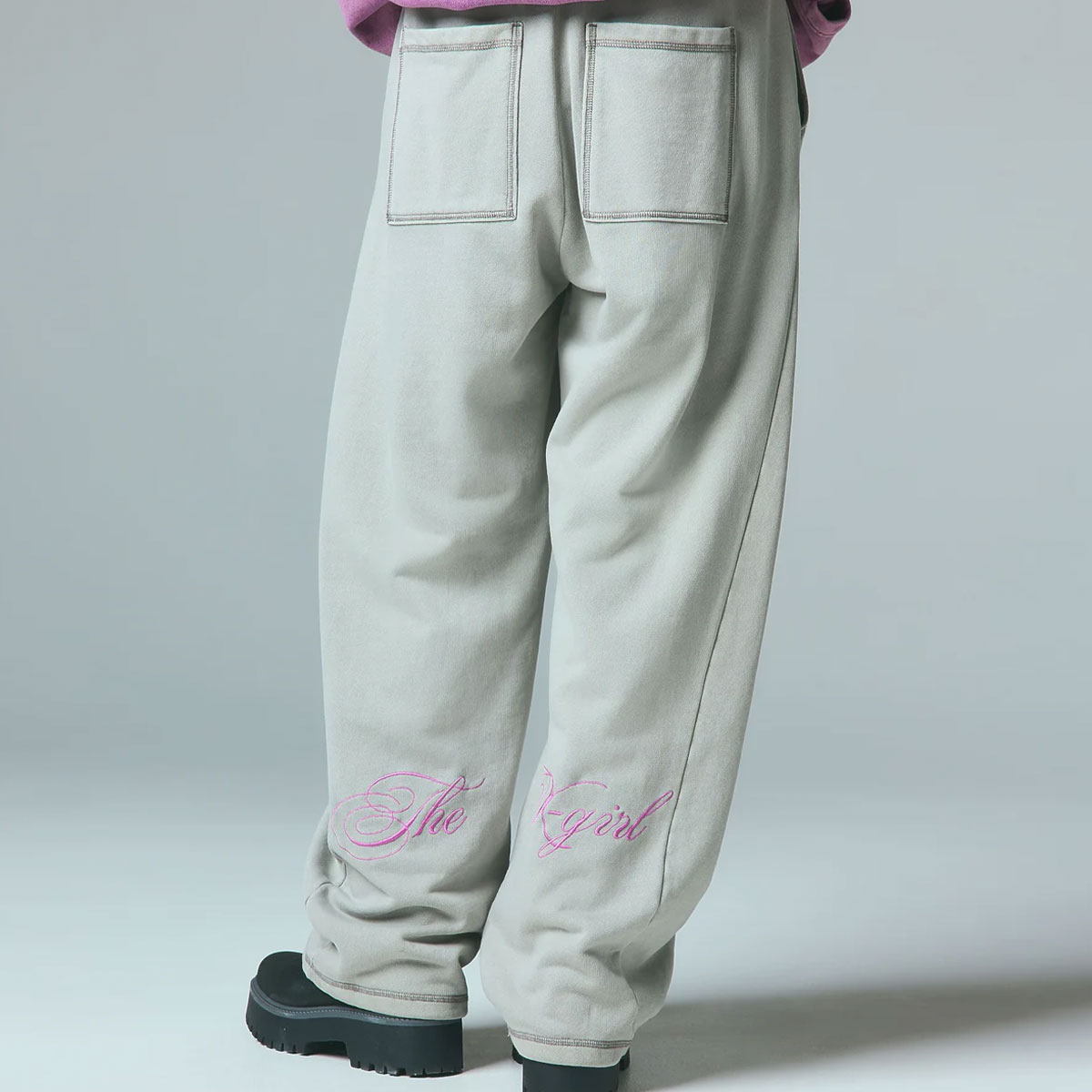 X-girl | PIGMENT DYED SCRIPT LOGO SWEATPANTS��105261031001��