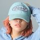 X-girl | RHINESTONE OVAL LOGO 6PANEL DENIM CAP��105261051009��