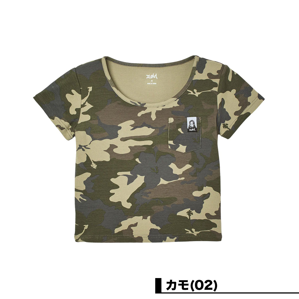 X-GIRL  | FACE LABEL S/S BABY TEE��105262013002��