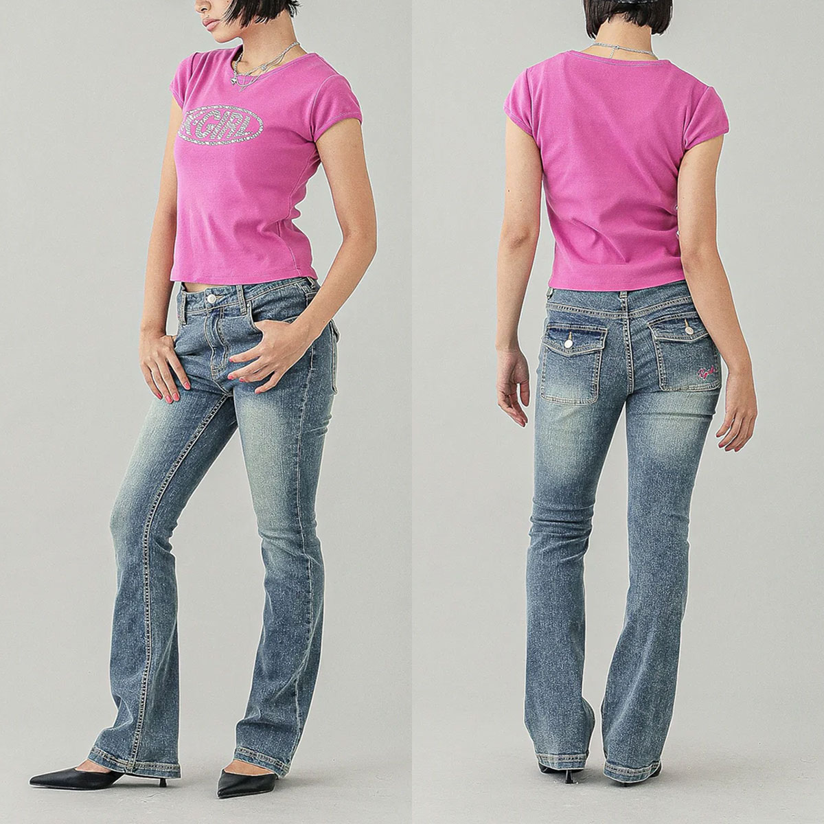 ��20%OFF ���ե�����ۥ��å��������� �����ˡ��ǥ˥�ѥ�� M �����饤�� ���ȥ�å� ��2�� S M ���ȥ꡼�ȿ͵��֥��� X-GIRL ���� | LOW RISE FLARE SKINNY DENIM PANTS��105251031010��