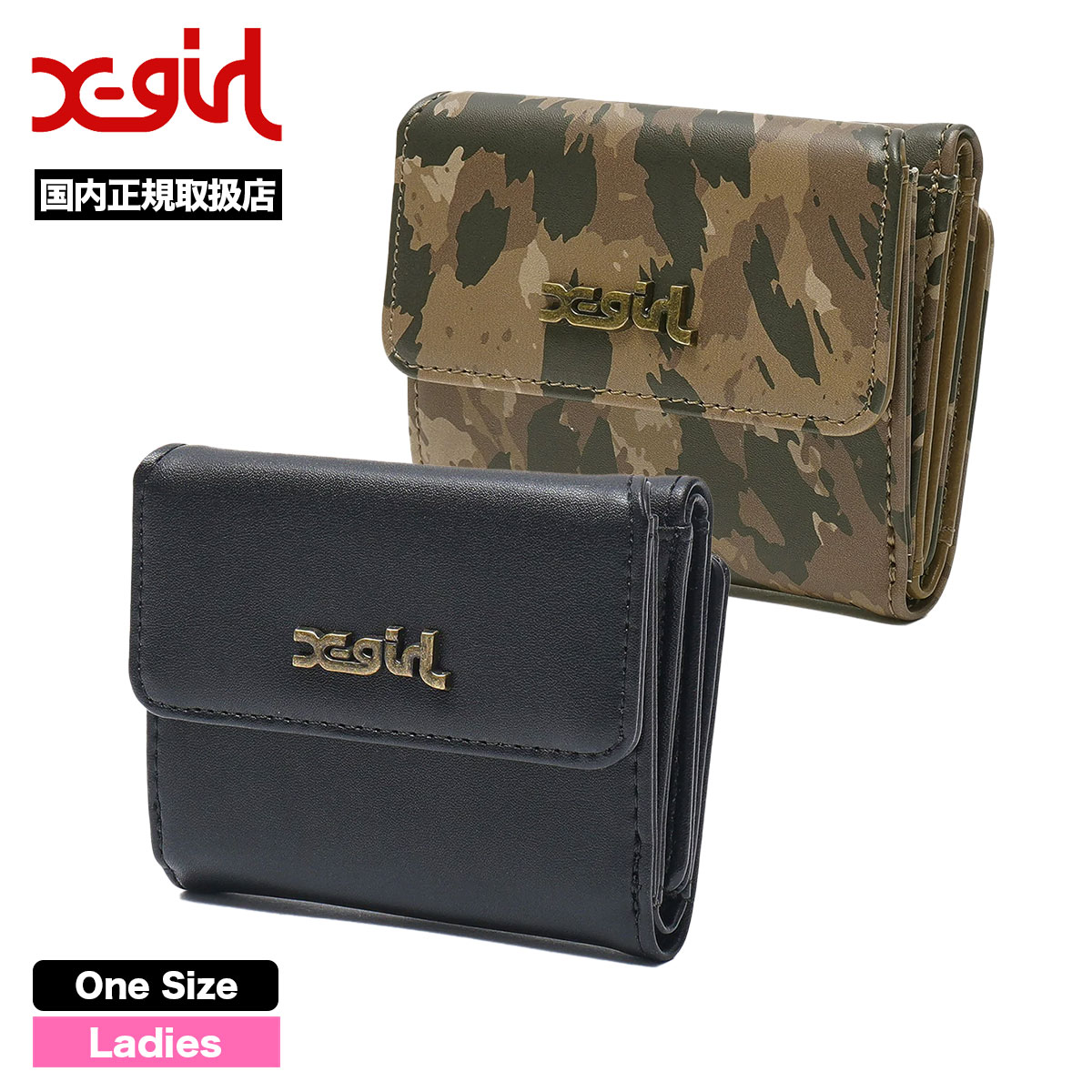 ��30%OFF ���ꥢ��󥹥�����ۥ��å��������� �ߥ˥�����å� ���� �������� �����ޤ� �ץ쥼��� ��2�� ���ȥ꡼�ȿ͵��֥��� X-GIRL ���� | MILLS LOGO FAUX LEATHER MINI WALLET��105253054012��