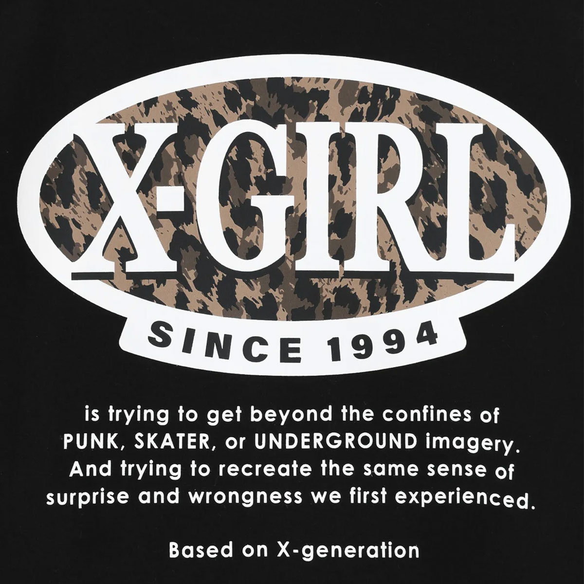 ���å��������� ��ǥ����� ȾµT����� �����Х���� �Хå��ץ��� ��3�� S M ���ȥ꡼�ȿ͵��֥��� X-GIRL 2025 ���� | LEOPARD OVAL LOGO S/S TEE��105253011012��