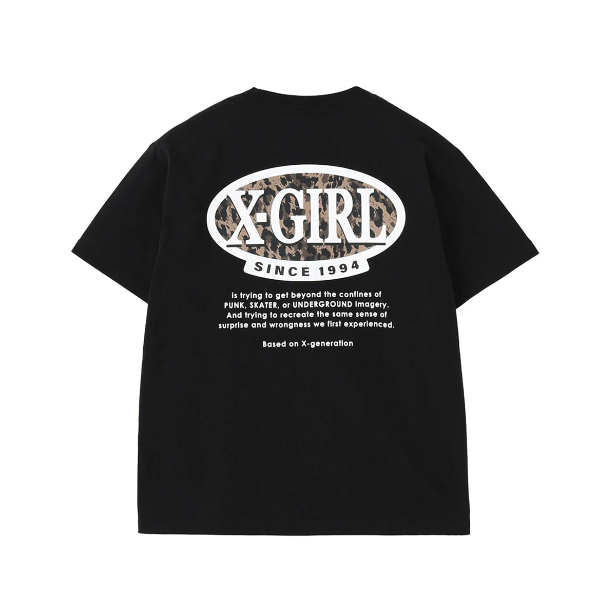 ���å��������� ��ǥ����� ȾµT����� �����Х���� �Хå��ץ��� ��3�� S M ���ȥ꡼�ȿ͵��֥��� X-GIRL 2025 ���� | LEOPARD OVAL LOGO S/S TEE��105253011012��