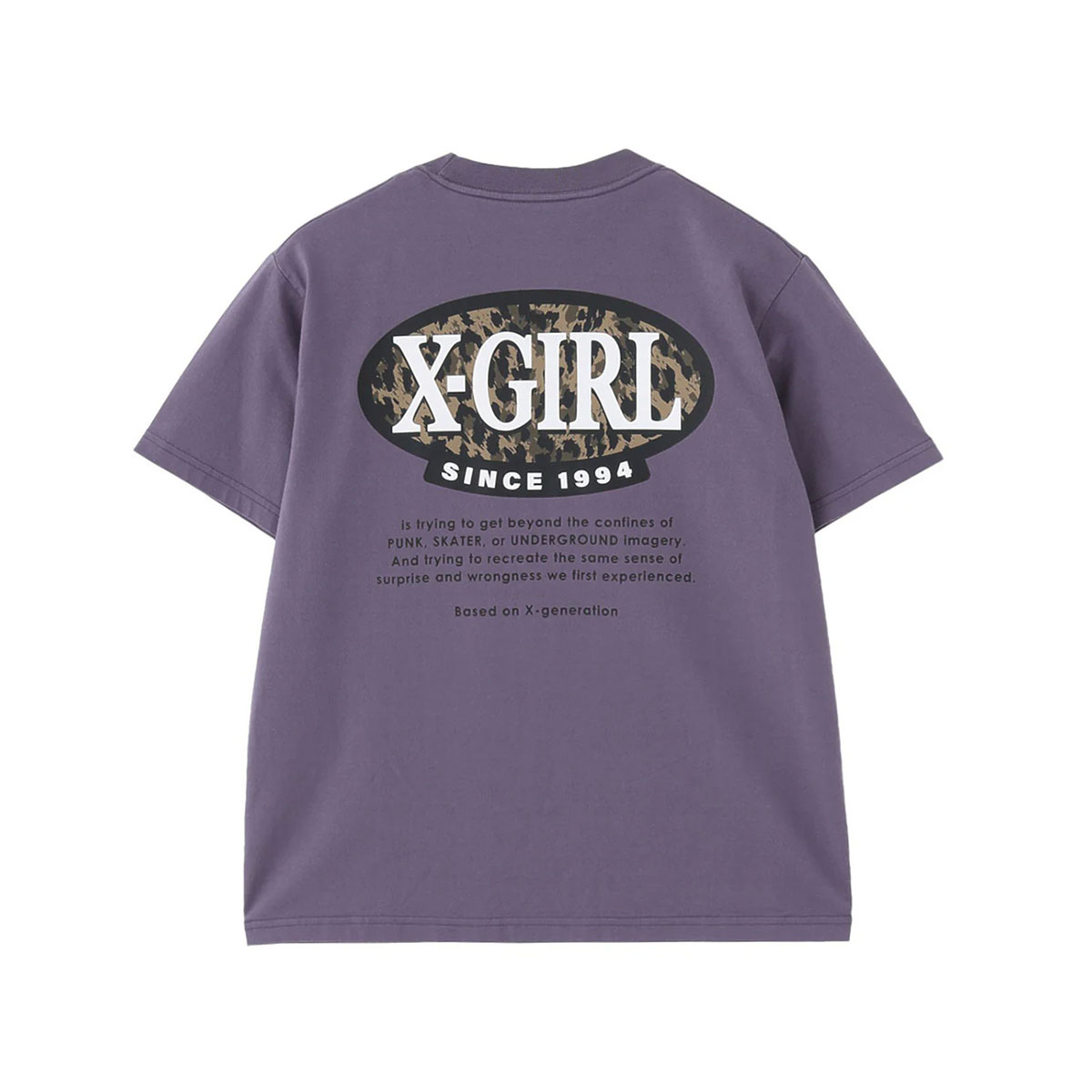 ���å��������� ��ǥ����� ȾµT����� �����Х���� �Хå��ץ��� ��3�� S M ���ȥ꡼�ȿ͵��֥��� X-GIRL 2025 ���� | LEOPARD OVAL LOGO S/S TEE��105253011012��