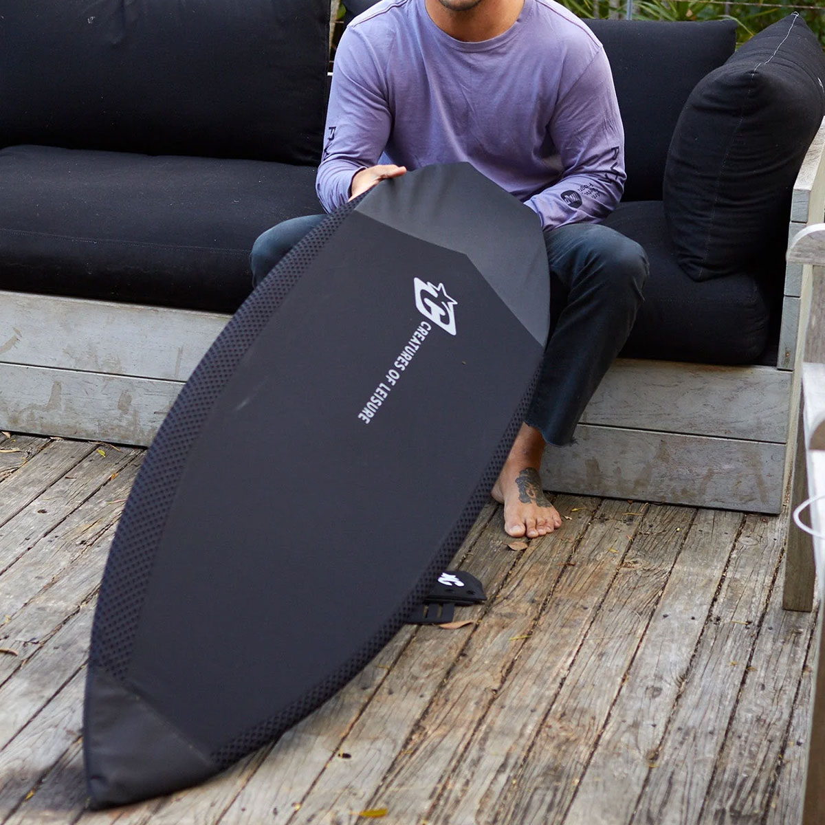  �����ե��� �ܡ��ɥ����� AEROMESH COVER 5.8 / 6.3 ft ���硼�ȥܡ��� �֥�å� �͵��֥��� ���ꥨ�����㡼�����֥쥸�㡼 CREATURES OF LEISURE��CSAL21��