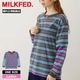 �ߥ륯�ե��� ��ǥ����� ����T ĹµT����� �ȥåץ� �ܡ����� ���ȥ饤�� �쥤�䡼���� ��2�� �͵��֥��� MILKFED. ���� | LAYERED LOOK STRIPED TOP��103254013005��