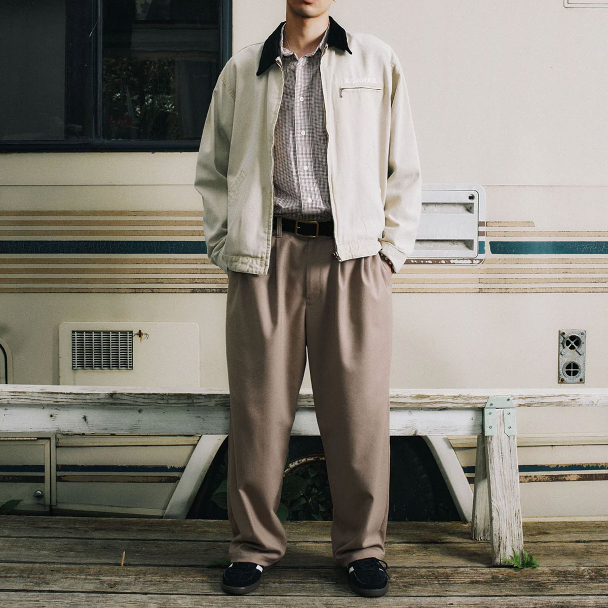 ��30%OFF ������ۥ������ȥ�顼�� ��� Ĺµ����� �ȥåץ� �����å������ ����ץ� ��� ��2�� M L ���ȥ꡼�� �͵��֥��� XLARGE ���� 2025 ���� | PLAID L/S SHIRT��101253014003��