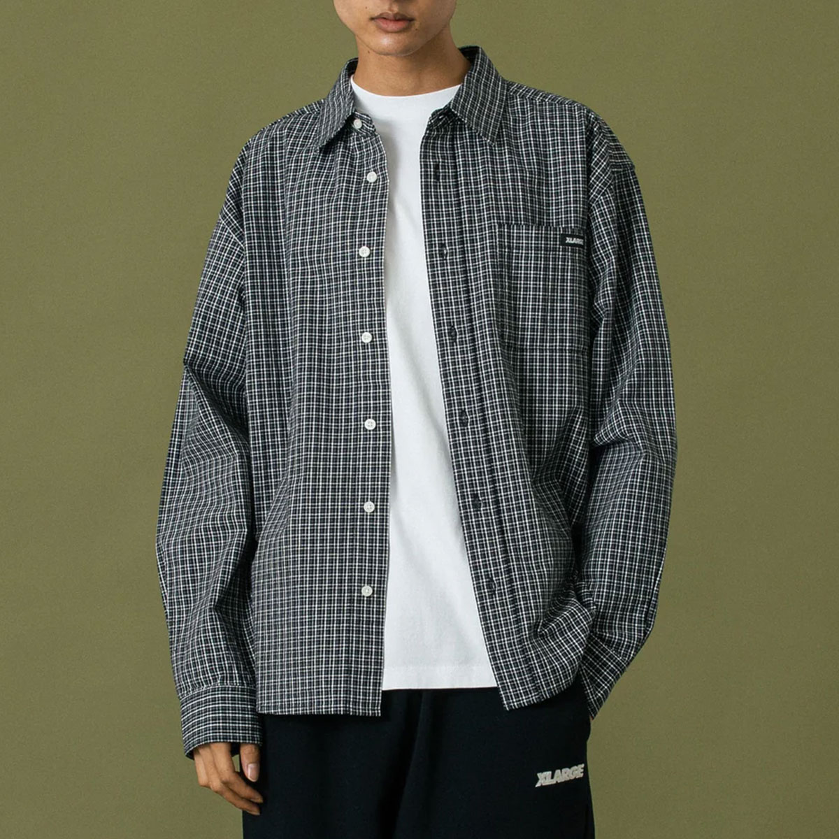 ��30%OFF ������ۥ������ȥ�顼�� ��� Ĺµ����� �ȥåץ� �����å������ ����ץ� ��� ��2�� M L ���ȥ꡼�� �͵��֥��� XLARGE ���� 2025 ���� | PLAID L/S SHIRT��101253014003��