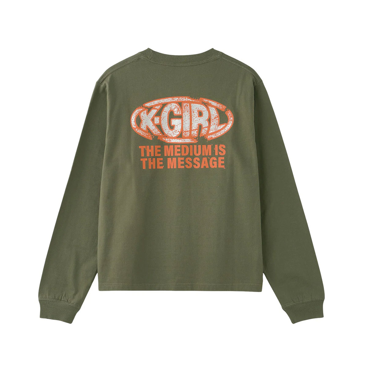 ��30%OFF ���ꥢ��󥹥�����ۥ��å��������� ��ǥ����� ����T ĹµT����� �����Х���� ��3�� M L ���ȥ꡼�ȿ͵��֥��� X-GIRL 2025 ���� | COLLAPSE OVAL LOGO L/S TEE��105253011003��