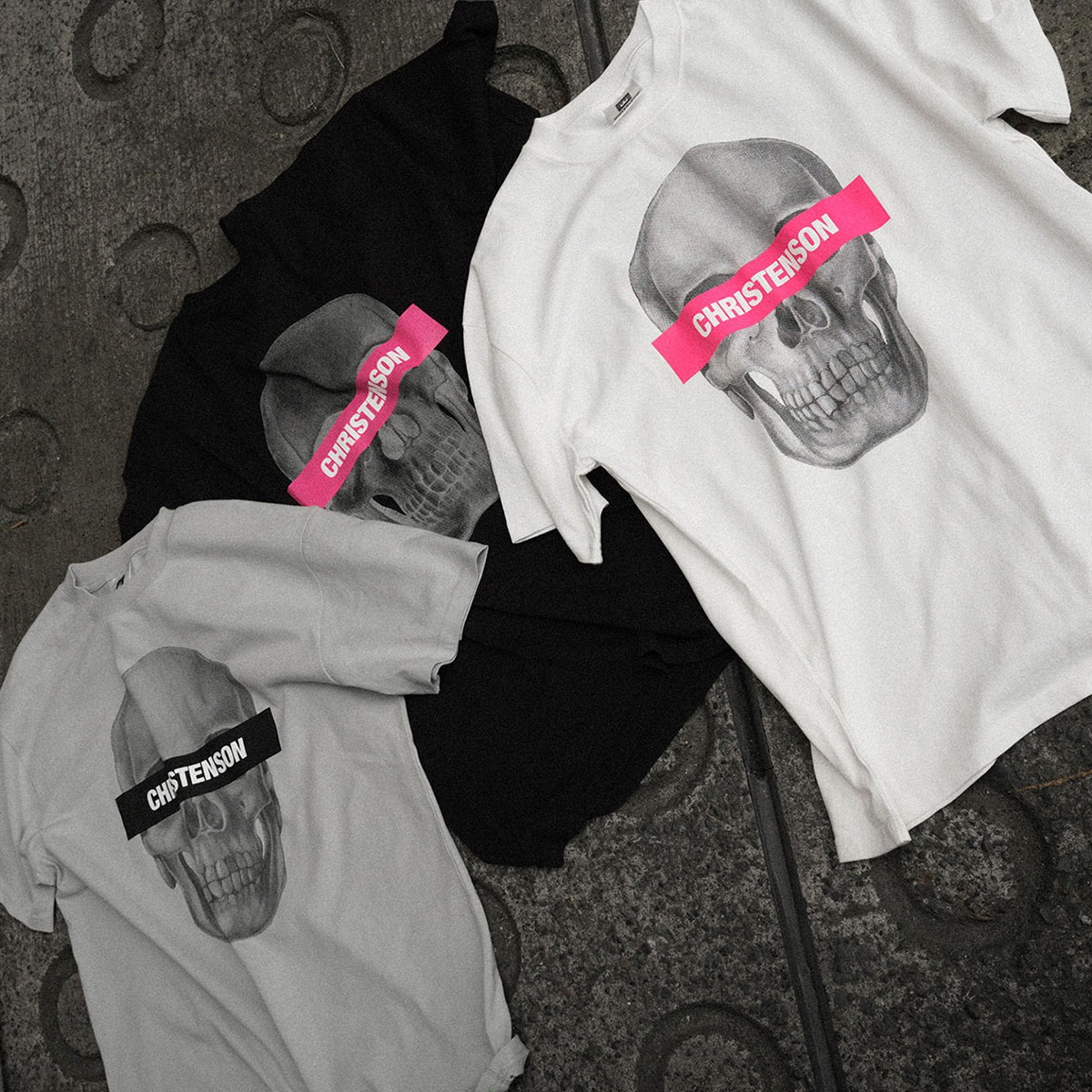 ���ꥹ�ƥ󥽥� ���ܸ��� ȾµT����� ���  M L XL �ȥåץ� ������ ���� �ƥ�������� �����ե��� �͵� �֥��� | Christenson Skull Japan Limited Tee��CC2000007��