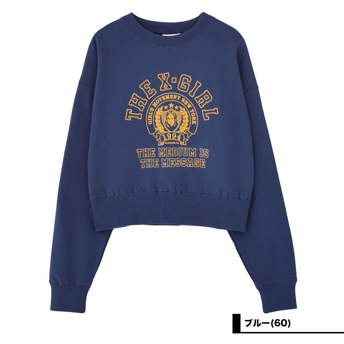 ��30%OFF ���ꥢ��󥹥�����ۥ��å��������� ��ǥ����� �ץ륪���С��������å� xgirl FACE���� �ȥåץ� ���ȥ꡼�ȿ͵��֥��� X-girl  | COLLEGE LOGO COMPACT SWEAT TOP��105261012012��