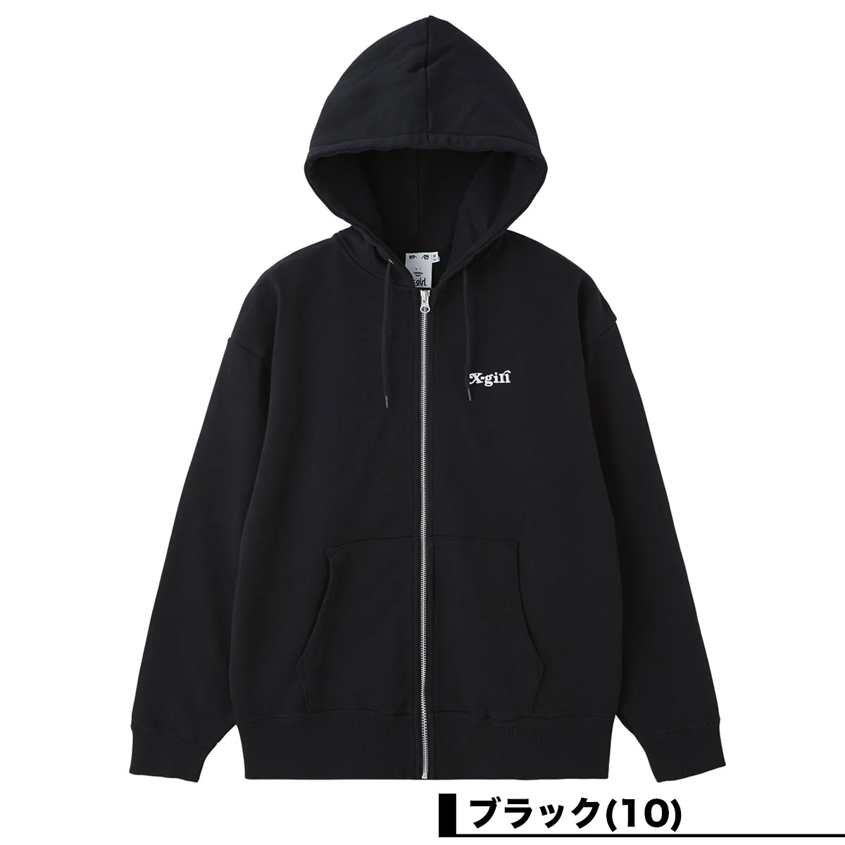 X-GIRL  | BRUSHED COLLAGE GRAPHIC FACE PATCH ZIP UP SWEAT HOODIE��105263012009��