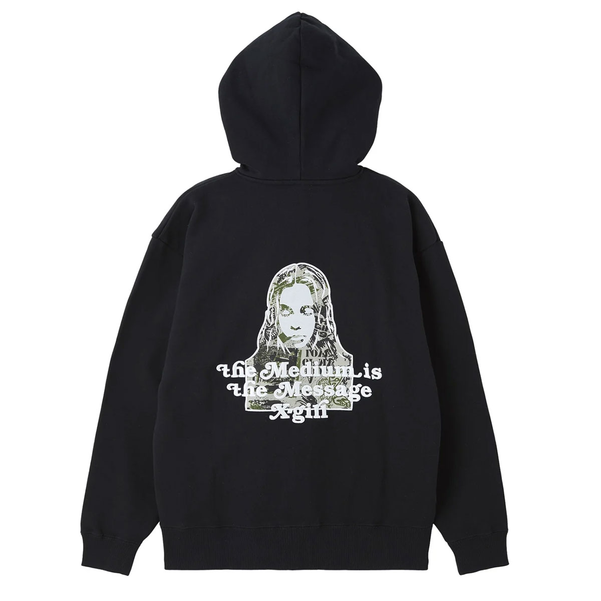 X-GIRL  | BRUSHED COLLAGE GRAPHIC FACE PATCH ZIP UP SWEAT HOODIE��105263012009��