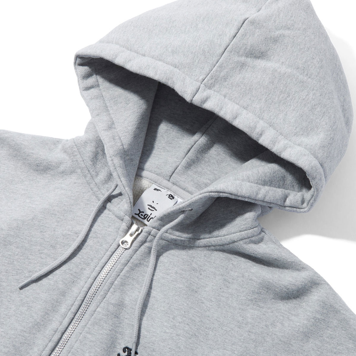 X-GIRL  | BRUSHED COLLAGE GRAPHIC FACE PATCH ZIP UP SWEAT HOODIE��105263012009��