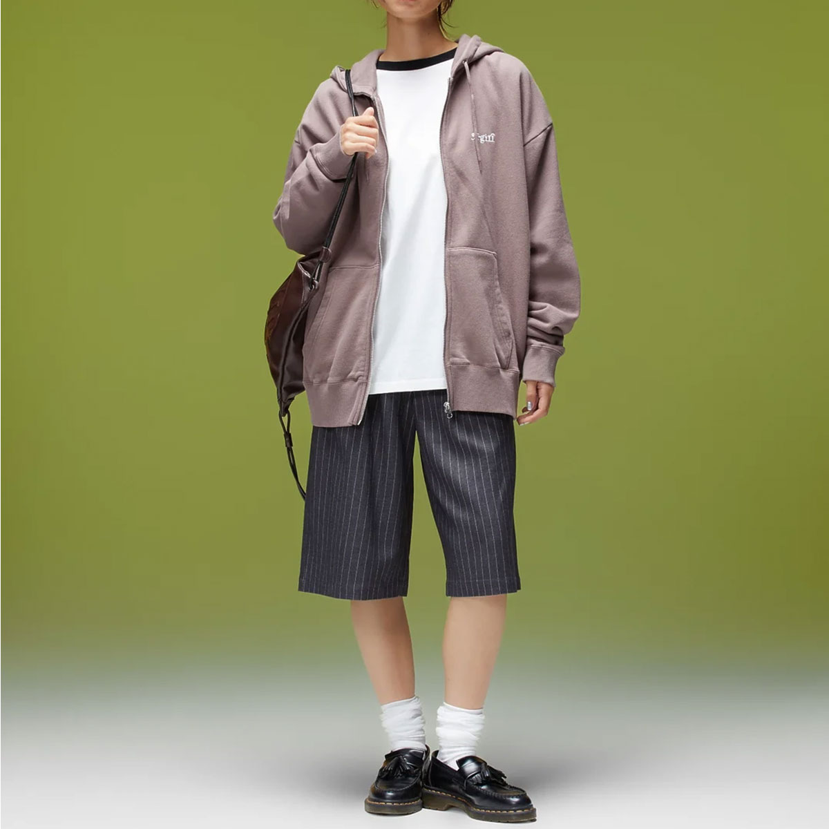 X-GIRL  | BRUSHED COLLAGE GRAPHIC FACE PATCH ZIP UP SWEAT HOODIE��105263012009��