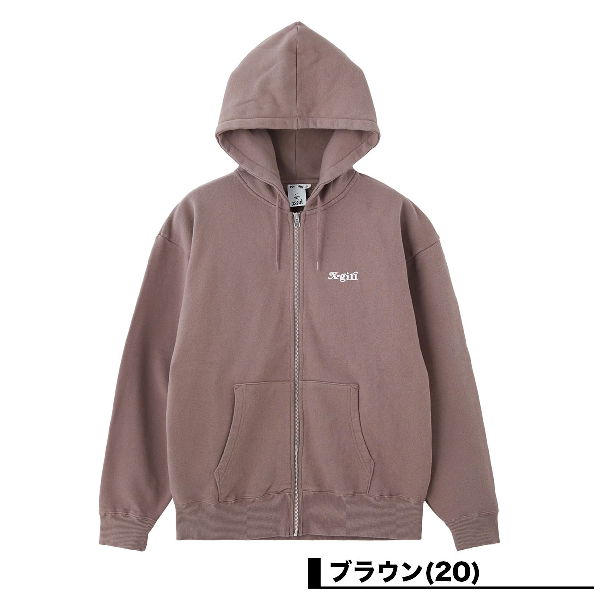 X-GIRL  | BRUSHED COLLAGE GRAPHIC FACE PATCH ZIP UP SWEAT HOODIE��105263012009��