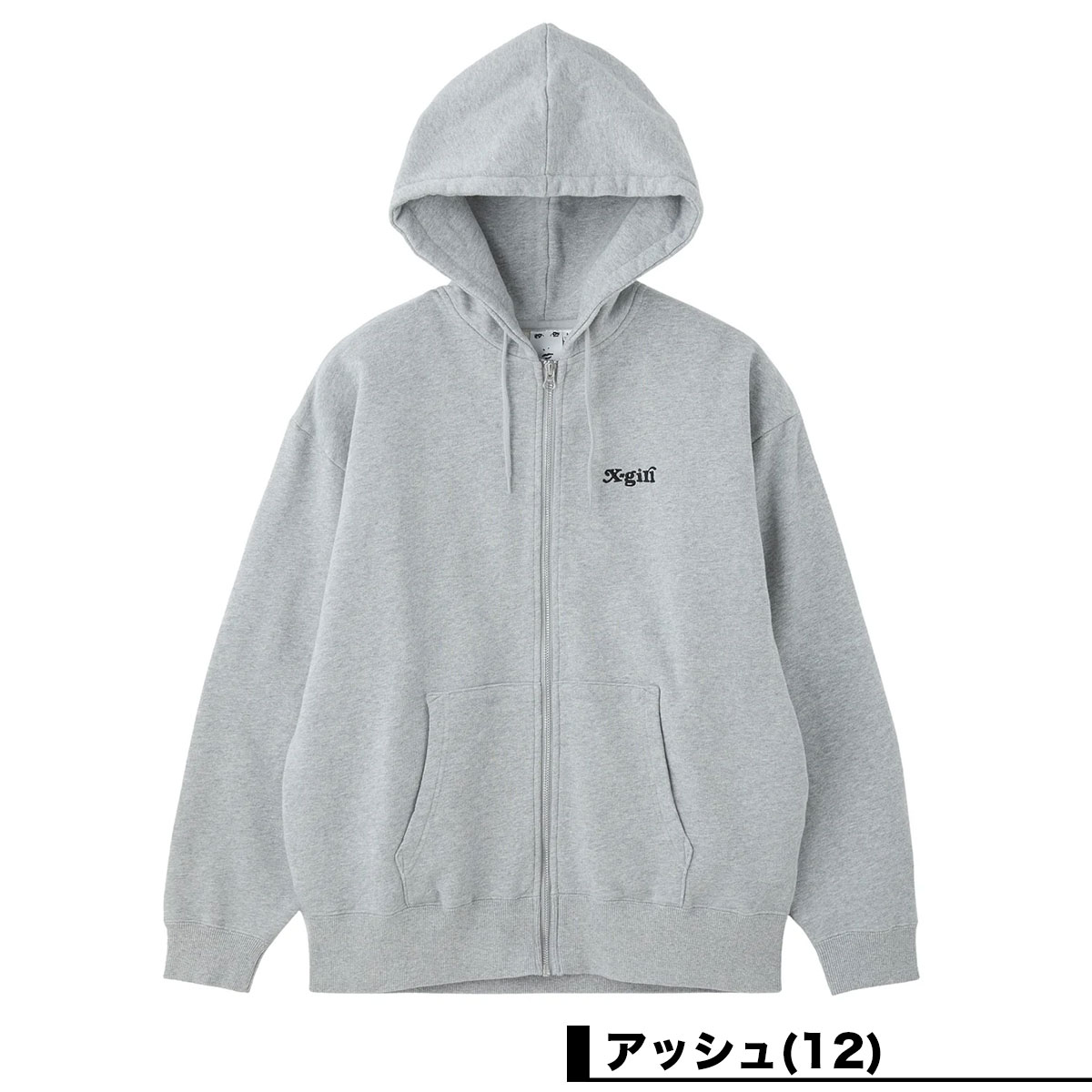 X-GIRL  | BRUSHED COLLAGE GRAPHIC FACE PATCH ZIP UP SWEAT HOODIE��105263012009��