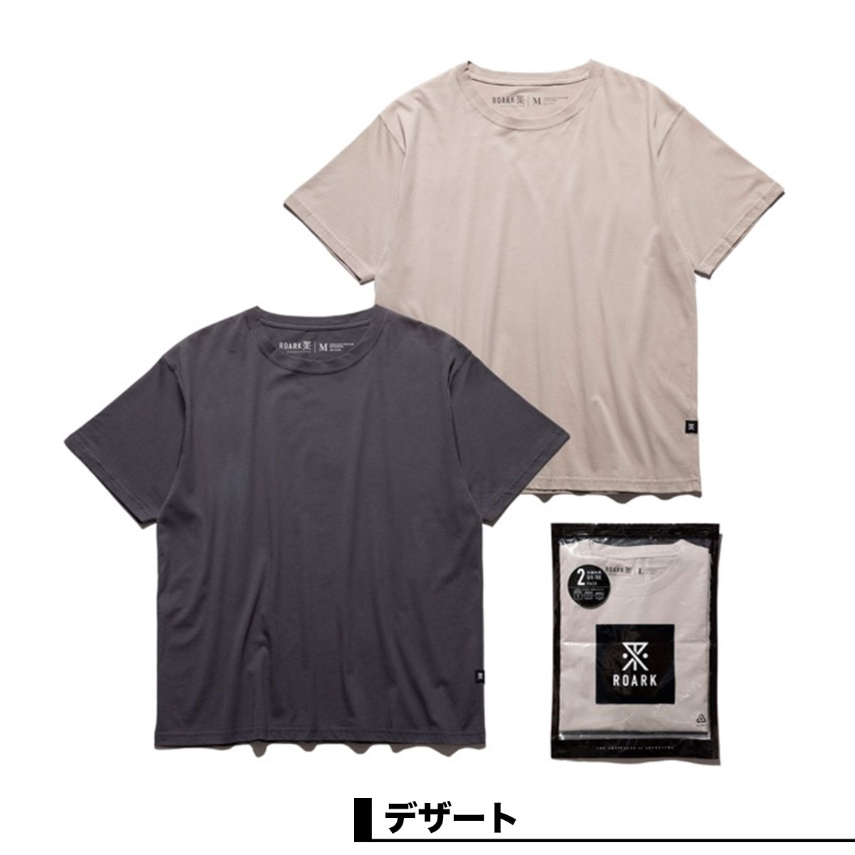 �������� ��Х��Х� ��� ȾµT����� 2�祻�å� ̵�� ����ץ� ��� ���� �ɽ� ��2�� M L �͵� �֥��� ROARK REVIVAL | REUSE 2PACK TEE��RTJPK1000��