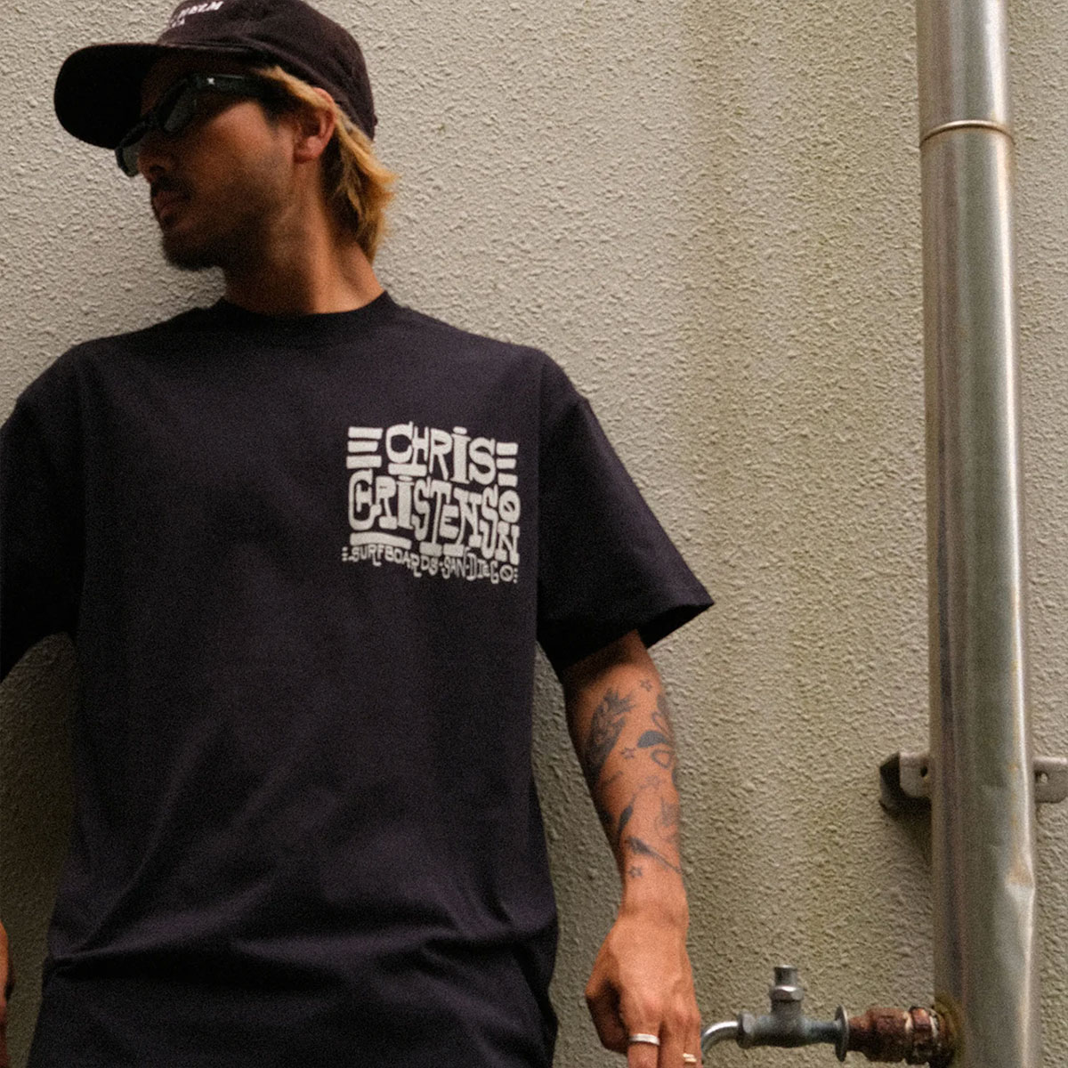 ���ꥹ�ƥ󥽥� �� �����顼 ����� ���ܸ��� ȾµT����� ���  M L XL �ȥåץ� �����ե��� �͵� �֥��� | Christenson X Tyler Warren Japan Limited Tee��CC2000008��