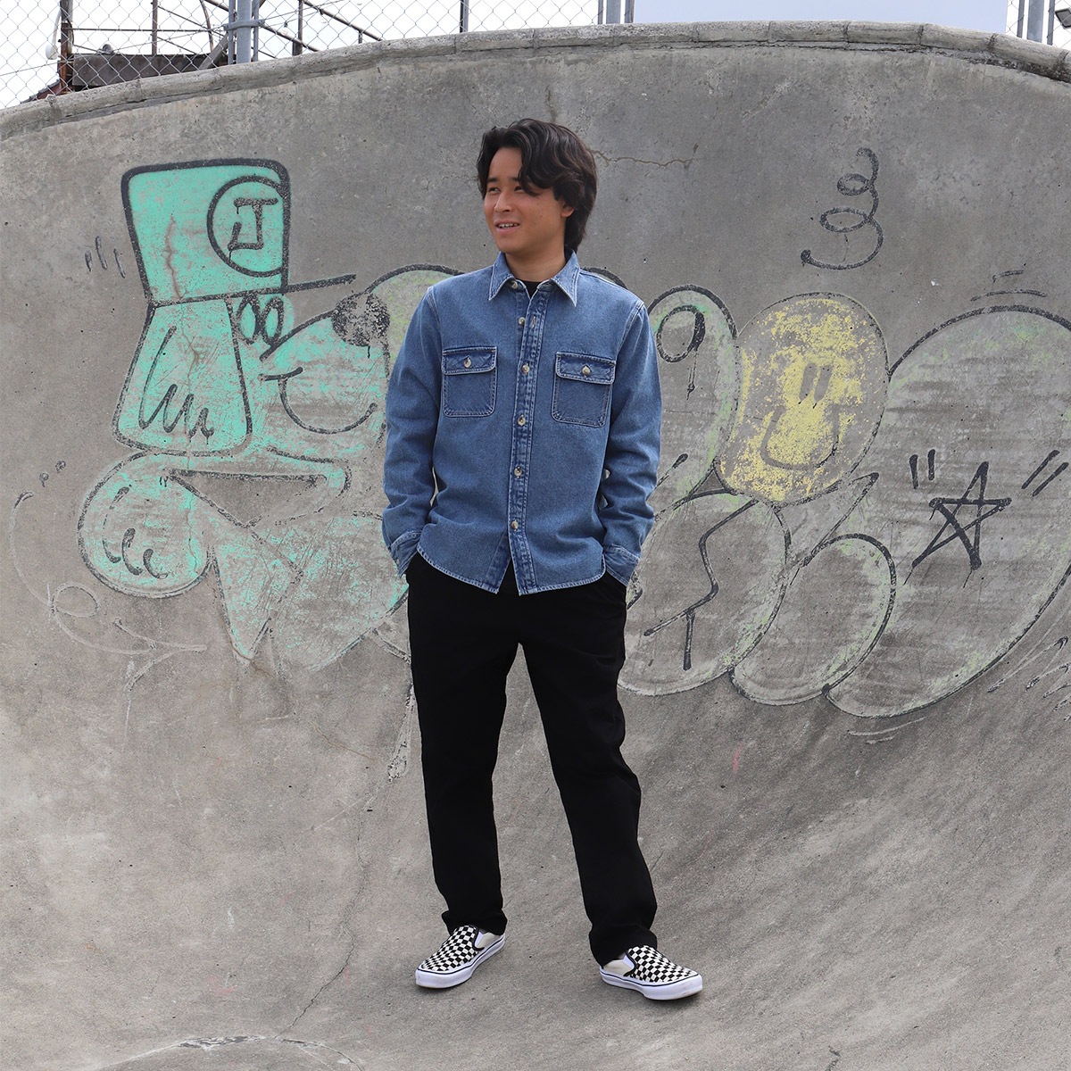 FIVE BROTHER �ե����֥֥饶�� �ǥ˥ॷ��� ��� ��ǥ����� M L �͵��֥��� ���� ���� 2025 | DENIM SHIRT��152440��