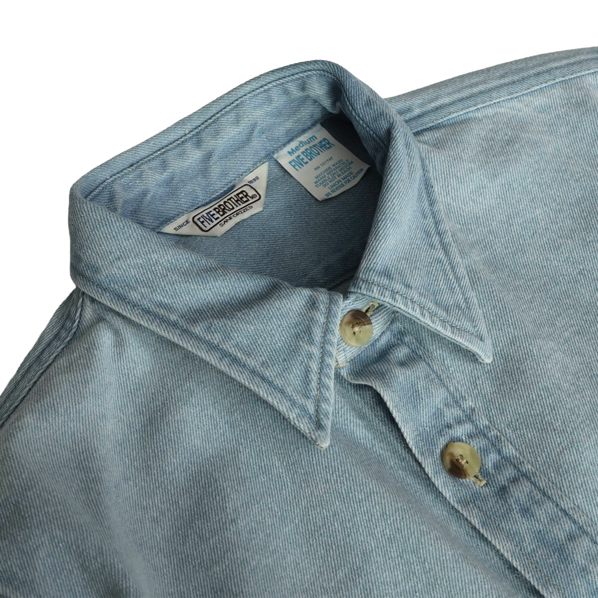 FIVE BROTHER �ե����֥֥饶�� �ǥ˥ॷ��� ��� ��ǥ����� M L �͵��֥��� ���� ���� 2025 | DENIM SHIRT��152440��