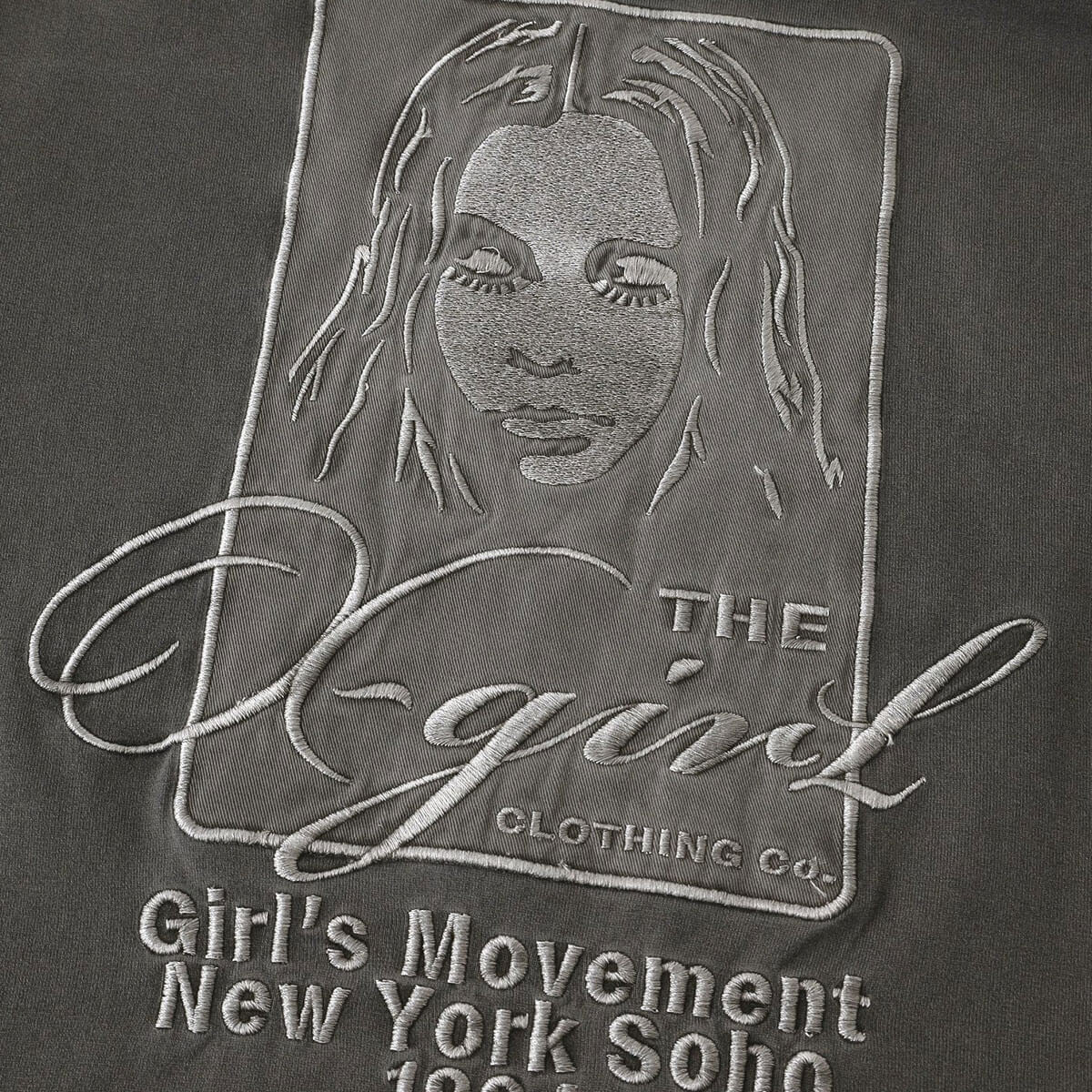 ���å��������� ��ǥ����� ĹµT����� ����t xgirl FACE���� �ȥåץ� ���ȥ꡼�ȿ͵��֥��� X-girl  | PIGMENT DYED FACE AND LOGO SQUARE PATCH L/S TEE��105261011004��