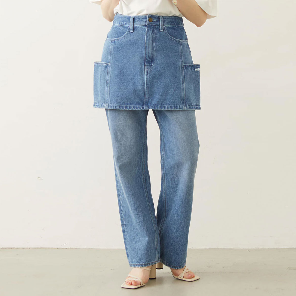 MILKFED. | PANELED POCKET DENIM MINI SKIRT��103262032002��