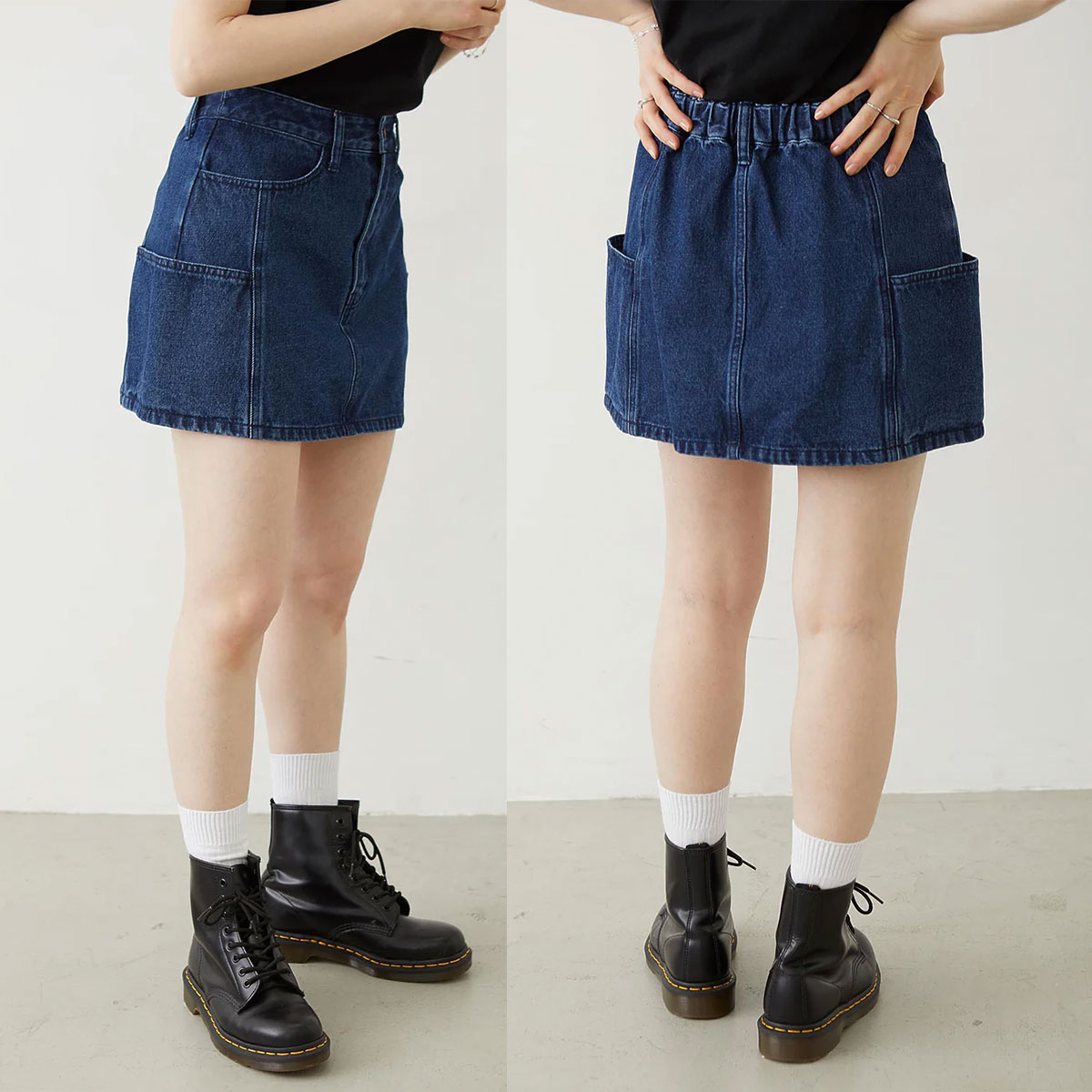 MILKFED. | PANELED POCKET DENIM MINI SKIRT��103262032002��