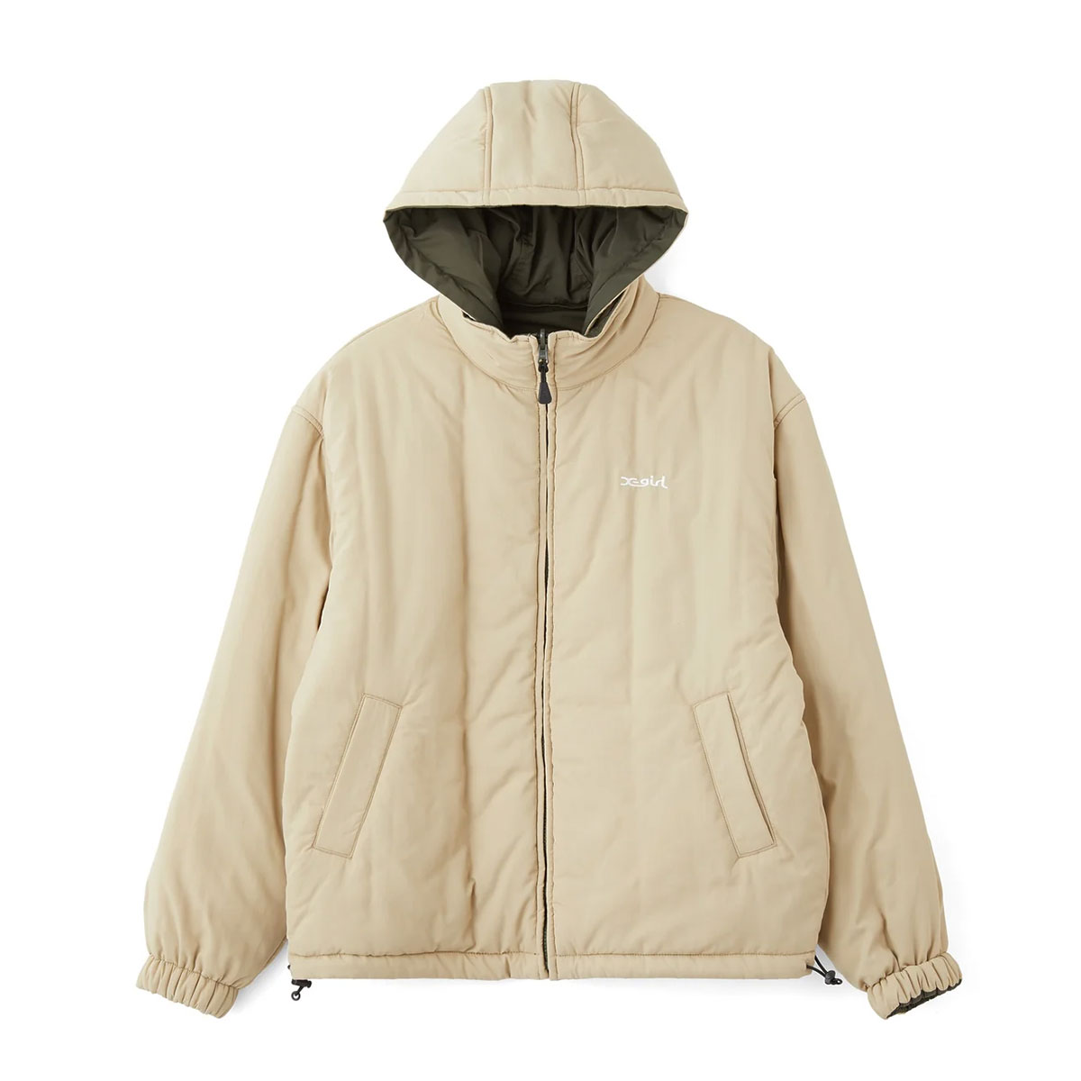 X-GIRL  | FACE EMBROIDERED PATCH REVERSIBLE JACKET��105263021003��