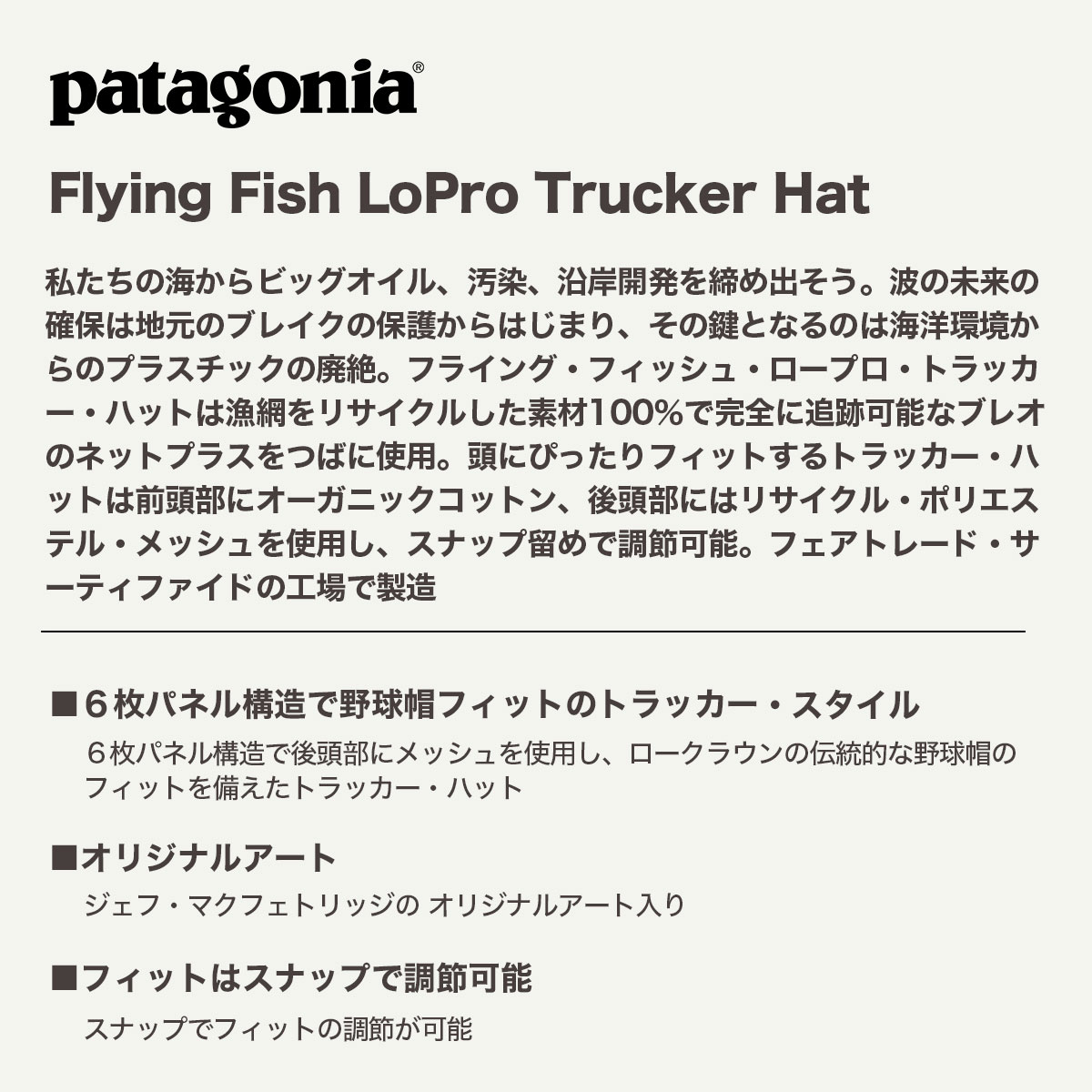 Patagonia | Flying Fish LoPro Trucker Hat��38362��