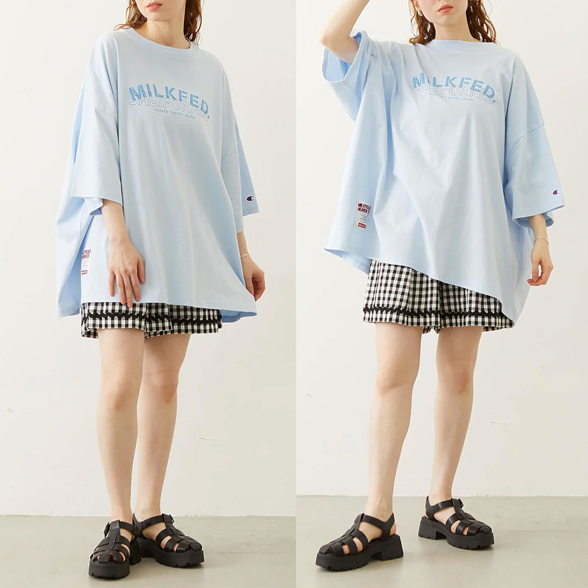MILKFED. | MILKFED.��CHAMPION LAYER LOGO BIG TEE��103262011001��
