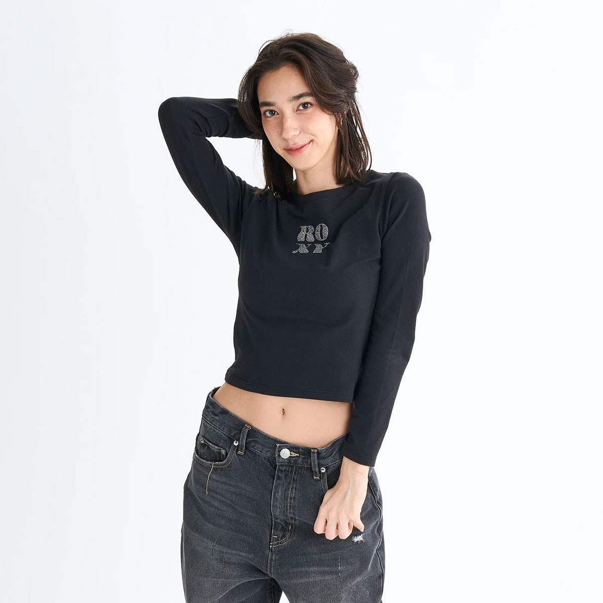 ��30%OFF �������ROXY �������� ��ǥ�����  ����T ĹµT����� �ȥåץ� ���� �饤�󥹥ȡ��� ����ץ� ��2�� S M L�����ե��� �͵� �֥��� | SPARKLY��RLT254035��