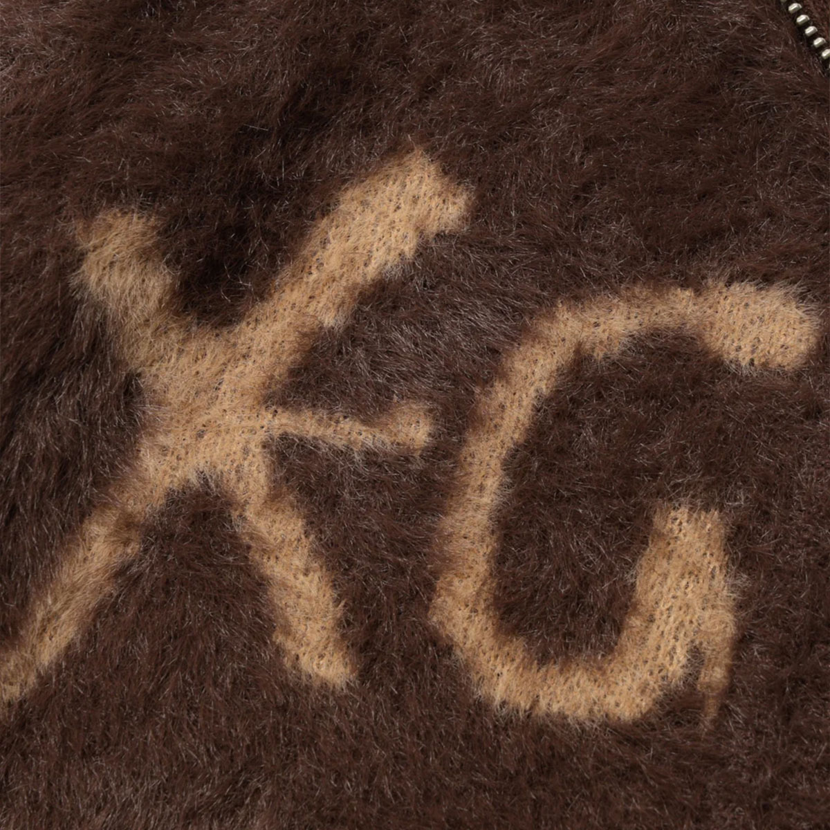 ���å��������� �ե른�å� ���㥮���˥å� ���㥬���ɥ˥å� �֥�å� ���� ���ȥ꡼�ȿ͵��֥��� X-GIRL ���� 2025 ���� | LOGO JACQUARD ZIP UP SHAGGY KNIT TOP��105254015014��