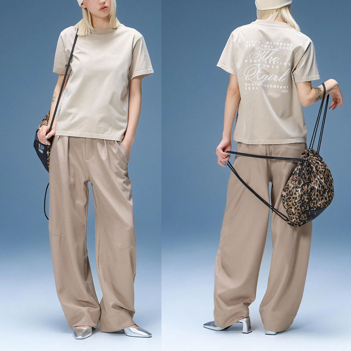 X-girl | FACE LABEL KNAPSACK��105262053001��